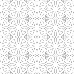  Vector geometric pattern. Repeating elements stylish background abstract ornament for wallpapers and backgrounds. Black and white colors 