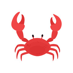 Red crab. Vector illustration isolated on white background.