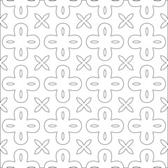  Vector geometric pattern. Repeating elements stylish background abstract ornament for wallpapers and backgrounds. Black and white colors 