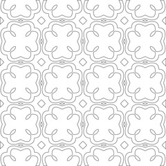  Vector geometric pattern. Repeating elements stylish background abstract ornament for wallpapers and backgrounds. Black and white colors 