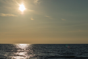 Fototapeta premium the setting sun over the Baltic Sea