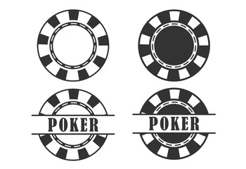Poker Chip Queen, Texas Holdem, Clubs Playing Card, Gambling, Casino Betting. Design Logo Template. Poker Chip. Poker Chip. Poker Chip