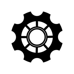 Simple gears icon.Gear wheel line black icons .Cogwheel machine gear.