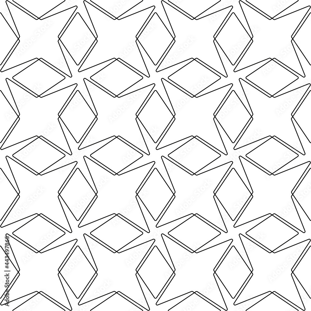 Poster four rays shape. vector repeated shapes.