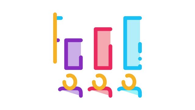 Human Infographic Icon Animation. color Human Infographic animated icon on white background