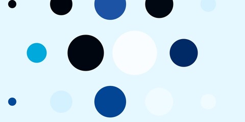 Dark BLUE vector background with bubbles.