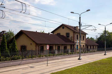 Fototapeta na wymiar Historical Kocaeli (Izmit) train station currently serves as a museum.