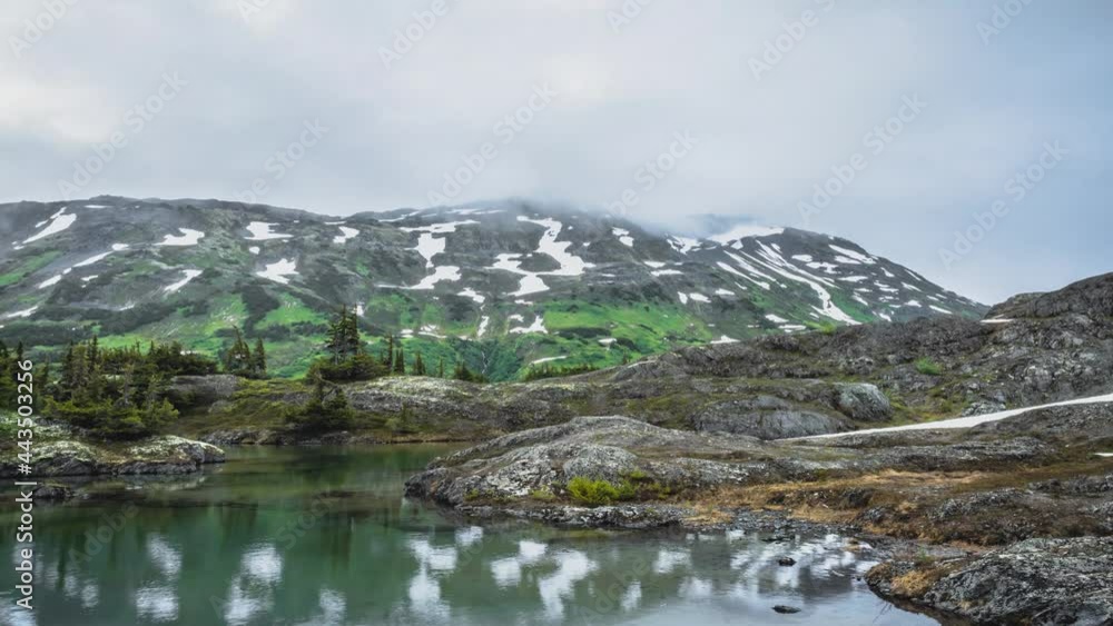 Wall mural Timelapse of Alpine Lakes in Girdwood, Alaska