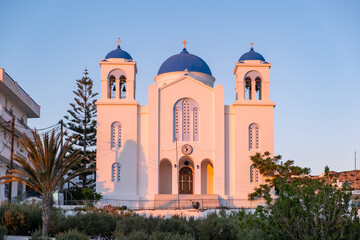 Church of Evangelismos Cathedral at Ios, Nios island, Cyclades, Greece.