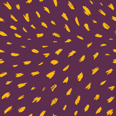 Brush stroke hand painted seamless pattern. Vector animal skin print. Fashion stylish organic texture.