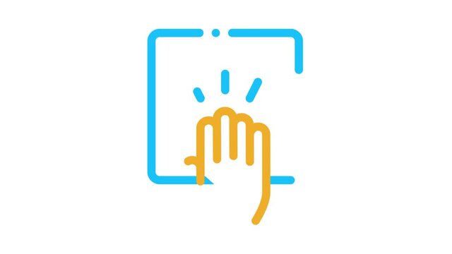Hand Clapping Icon Animation. color Hand Clapping animated icon on white background