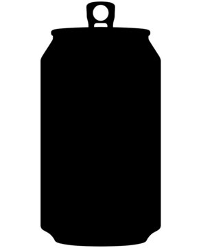 recommend clip art: Standard soft drink 330 ml disposable drink can, beverage can in classic design. Detailed vector illustration realistic silhouette