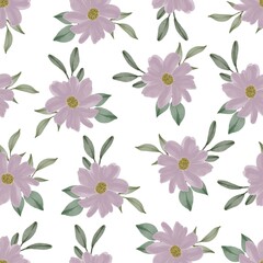 seamless pattern of pale purple flower for fabric design