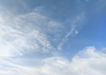 blue sky with clouds at hot summer