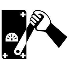 Do Not Touch Men Working Symbol Sign Isolate on White Background,Vector Illustration