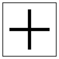 Caution Plus Positive Polarity Symbol Sign