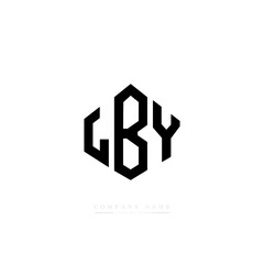 LBY letter logo design with polygon shape. LBY polygon logo monogram. LBY cube logo design. LBY hexagon vector logo template white and black colors. LBY monogram, LBY business and real estate logo. 