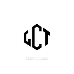 LCT letter logo design with polygon shape. LCT polygon logo monogram. LCT cube logo design. LCT hexagon vector logo template white and black colors. LCT monogram, LCT business and real estate logo. 