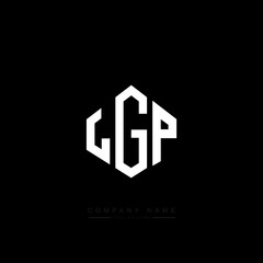 LGP letter logo design with polygon shape. LGP polygon logo monogram. LGP cube logo design. LGP hexagon vector logo template white and black colors. LGP monogram, LGP business and real estate logo. 