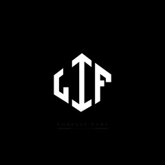 LIF letter logo design with polygon shape. LIF polygon logo monogram. LIF cube logo design. LIF hexagon vector logo template white and black colors. LIF monogram, LIF business and real estate logo. 