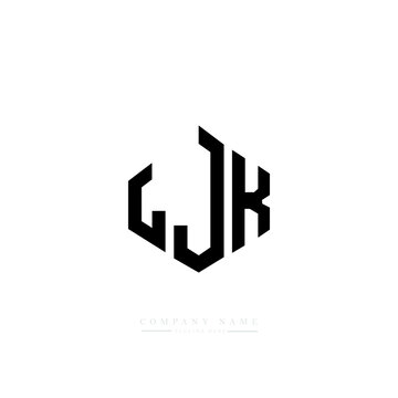 LJK letter logo design with polygon shape. LJK polygon logo monogram. LJK cube logo design. LJK hexagon vector logo template white and black colors. LJK monogram, LJK business and real estate logo. 