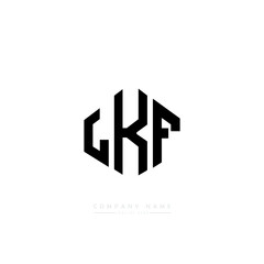 LKF letter logo design with polygon shape. LKF polygon logo monogram. LKF cube logo design. LKF hexagon vector logo template white and black colors. LKF monogram, LKF business and real estate logo. 
