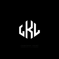 LKL letter logo design with polygon shape. LKL polygon logo monogram. LKL cube logo design. LKL hexagon vector logo template white and black colors. LKL monogram, LKL business and real estate logo. 