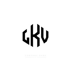 LKV letter logo design with polygon shape. LKV polygon logo monogram. LKV cube logo design. LKV hexagon vector logo template white and black colors. LKV monogram, LKV business and real estate logo. 