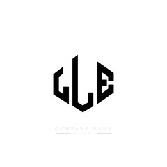 LLE letter logo design with polygon shape. LLE polygon logo monogram. LLE cube logo design. LLE hexagon vector logo template white and black colors. LLE monogram, LLE business and real estate logo. 