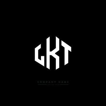 LKT letter logo design with polygon shape. LKT polygon logo monogram. LKT cube logo design. LKT hexagon vector logo template white and black colors. LKT monogram, LKT business and real estate logo. 