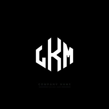 LKM letter logo design with polygon shape. LKM polygon logo monogram. LKM cube logo design. LKM hexagon vector logo template white and black colors. LKM monogram, LKM business and real estate logo. 