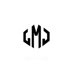 LMJ letter logo design with polygon shape. LMJ polygon logo monogram. LMJ cube logo design. LMJ hexagon vector logo template white and black colors. LMJ monogram, LMJ business and real estate logo. 