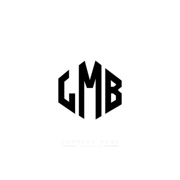 LMB letter logo design with polygon shape. LMB polygon logo monogram. LMB cube logo design. LMB hexagon vector logo template white and black colors. LMB monogram, LMB business and real estate logo. 