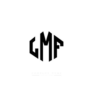 LMF letter logo design with polygon shape. LMF polygon logo monogram. LMF cube logo design. LMF hexagon vector logo template white and black colors. LMF monogram, LMF business and real estate logo. 