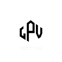 LPV letter logo design with polygon shape. LPV polygon logo monogram. LPV cube logo design. LPV hexagon vector logo template white and black colors. LPV monogram, LPV business and real estate logo. 