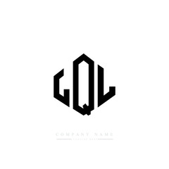 LQL letter logo design with polygon shape. LQL polygon logo monogram. LQL cube logo design. LQL hexagon vector logo template white and black colors. LQL monogram, LQL business and real estate logo. 