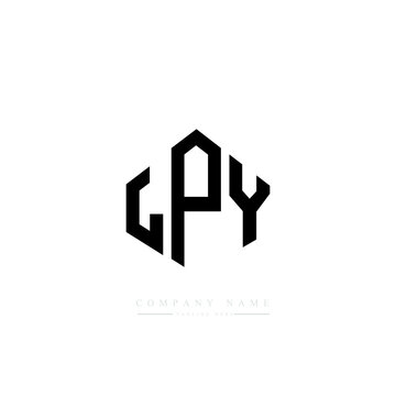 LPY letter logo design with polygon shape. LPY polygon logo monogram. LPY cube logo design. LPY hexagon vector logo template white and black colors. LPY monogram, LPY business and real estate logo. 