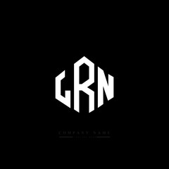 LRN letter logo design with polygon shape. LRN polygon logo monogram. LRN cube logo design. LRN hexagon vector logo template white and black colors. LRN monogram, LRN business and real estate logo. 