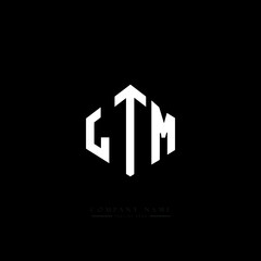 LTM letter logo design with polygon shape. LTM polygon logo monogram. LTM cube logo design. LTM hexagon vector logo template white and black colors. LTM monogram, LTM business and real estate logo. 