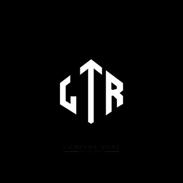 LTR letter logo design with polygon shape. LTR polygon logo monogram. LTR cube logo design. LTR hexagon vector logo template white and black colors. LTR monogram, LTR business and real estate logo. 