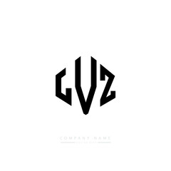 LVZ letter logo design with polygon shape. LVZ polygon logo monogram. LVZ cube logo design. LVZ hexagon vector logo template white and black colors. LVZ monogram, LVZ business and real estate logo. 