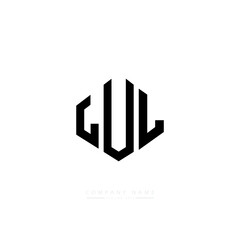 LUL letter logo design with polygon shape. LUL polygon logo monogram. LUL cube logo design. LUL hexagon vector logo template white and black colors. LUL monogram, LUL business and real estate logo. 