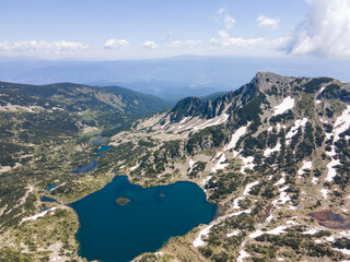 Fototapeta na wymiar Aerial view of Popovo Lake at Pirin Mountain, Bulgaria