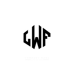 LWF letter logo design with polygon shape. LWF polygon logo monogram. LWF cube logo design. LWF hexagon vector logo template white and black colors. LWF monogram, LWF business and real estate logo. 