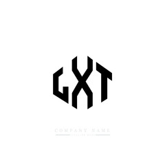 LXT letter logo design with polygon shape. LXT polygon logo monogram. LXT cube logo design. LXT hexagon vector logo template white and black colors. LXT monogram, LXT business and real estate logo. 