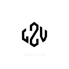 LZV letter logo design with polygon shape. LZV polygon logo monogram. LZV cube logo design. LZV hexagon vector logo template white and black colors. LZV monogram, LZV business and real estate logo. 