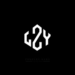LZY letter logo design with polygon shape. LZY polygon logo monogram. LZY cube logo design. LZY hexagon vector logo template white and black colors. LZY monogram, LZY business and real estate logo. 