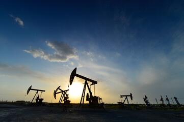 Naklejka premium Oil pump industry equipment factory