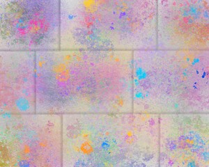 Concrete Wall Graffiti Abstract Pastel Paint Background 