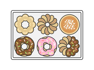 ドーナツのイラストセット
